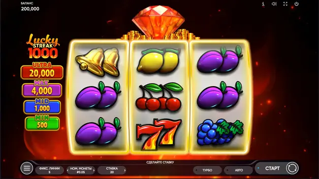 казино Lucky Streak 1000 демо